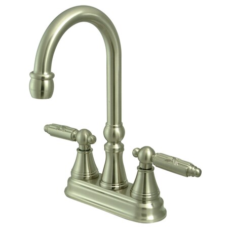 Kingston Brass Bar Faucet, Brushed Nickel KS2498GL